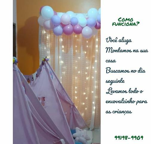Aluguel de cabanas para festa do pijama
