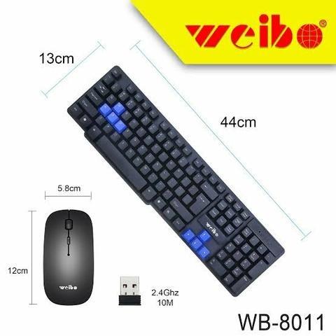 Combo Teclado e Mouse Sem Fio Weibo WB-8011 - Foto 4