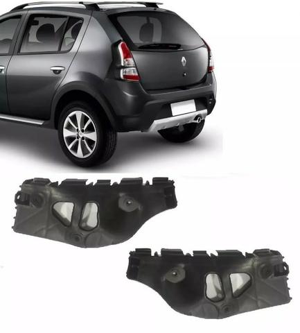 Par Guia Suporte Parachoque Traseiro Sandero 2009 a 2014