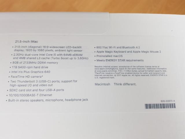 Apple iMac i5 Tela 21.5" - MMQA2LL - Novo, Lacrado - Foto 5