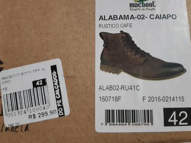 Bota top Alabama rustico-cor-café por 150$ - Foto 5