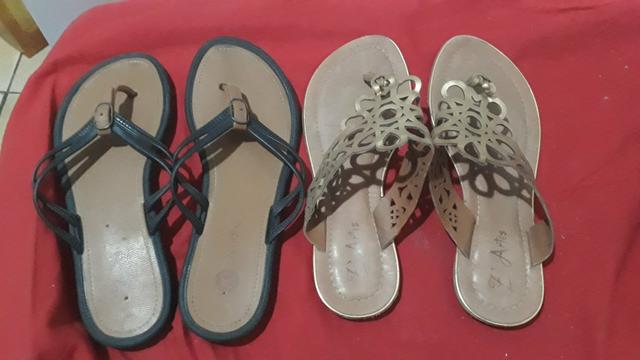 Duas sandalias rasteiras por 25 reais - Foto 2