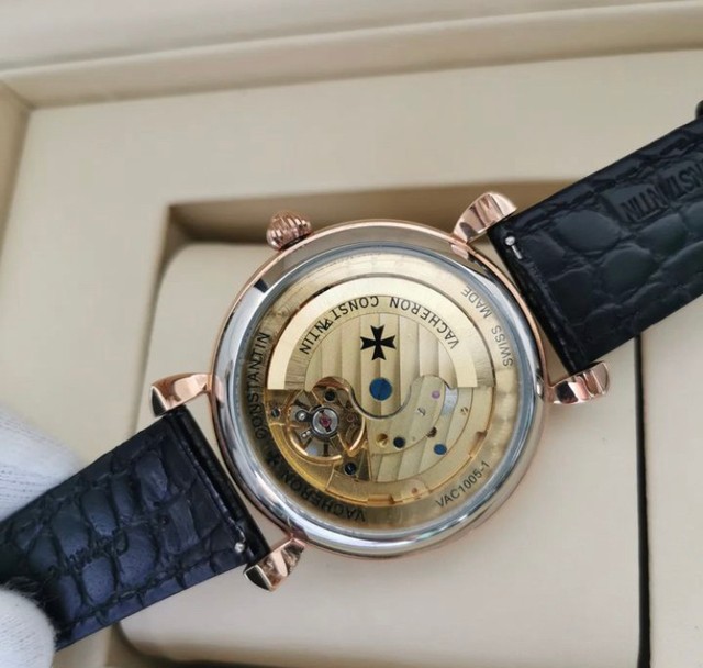 Rel gio Vacheron Constantin Automatico Couro Novo Acess rios