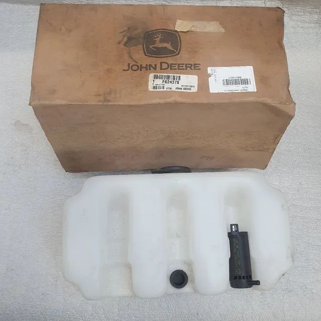 John deere equipamentos reservatorio agua limpador parabrisas novo original f624378