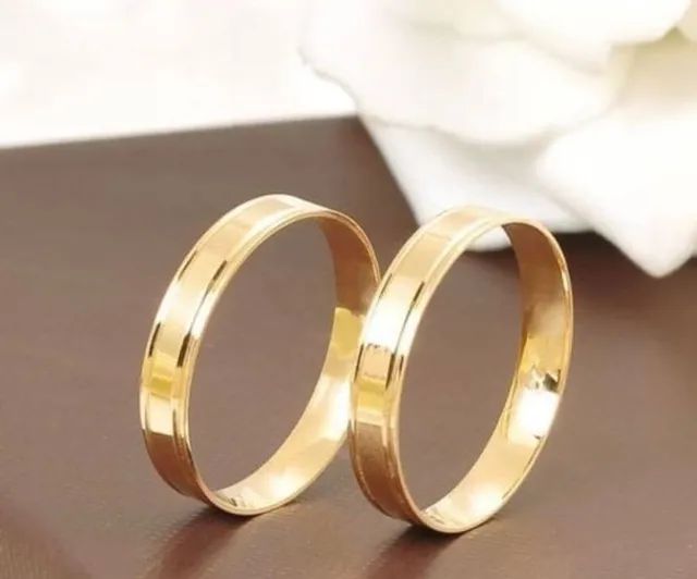Modelos de aliança em ouro 18k - Foto 4