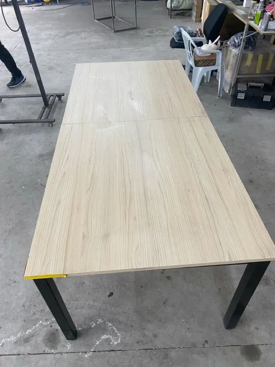 Mesa de Escritório Industrial em Aço e Madeira - Foto 5