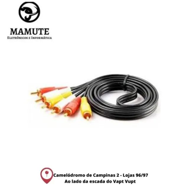 Cabo 3Rca x 3Rca 3.5 Metros Audio e Video