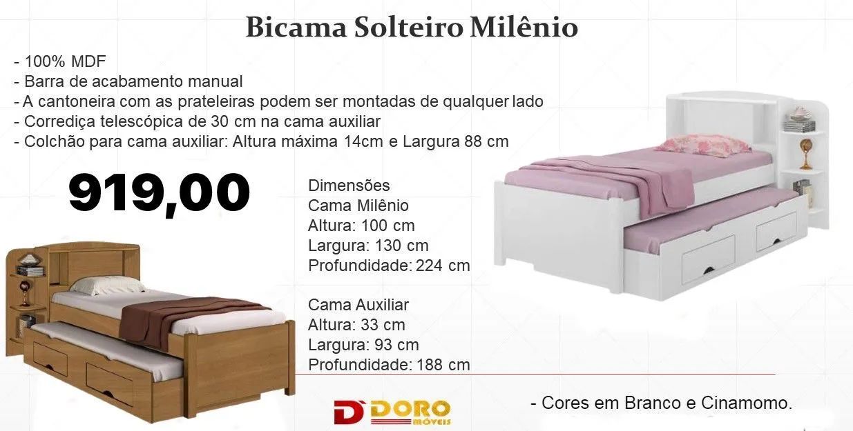 Bicama solteiro milênio- ENTREGA HOJE!!