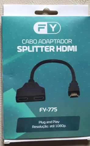 Cabo Divisor Hdmi Splitter 1080p Duplicador de Imagem 1x2 - Foto 3