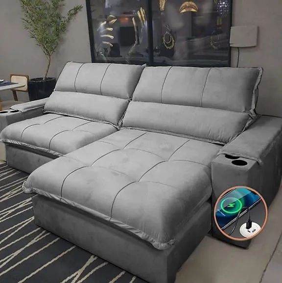 Sofá Retrátil e Reclinável Zeus 2,30 m