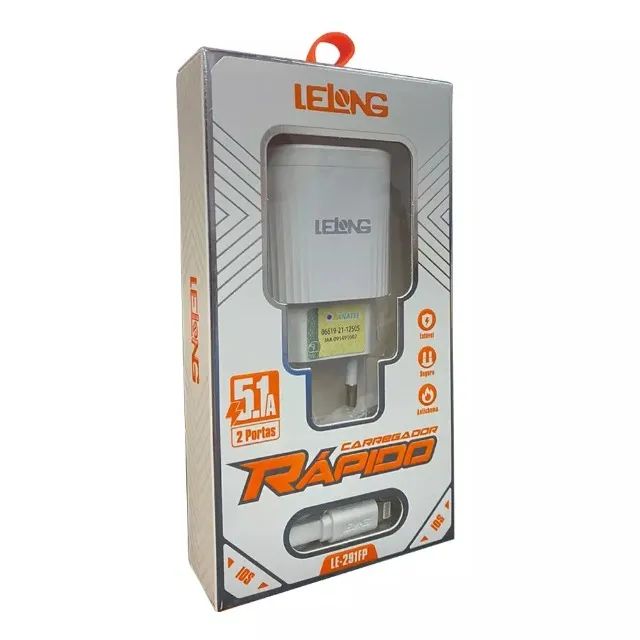 Carregador turbo 5.1A IOS- Lelong LE-291P  Loja Coimbra Computadores Entregamos