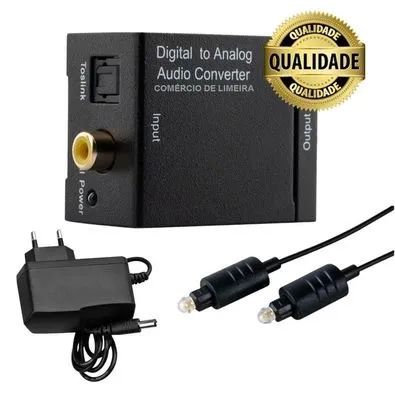 Conversor Audio Optico Digital Para Rca Analógico Completo