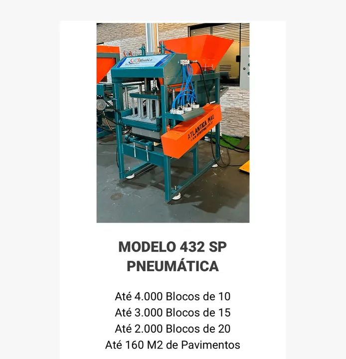 Fábrica de blocos pneumático Atlântica completa