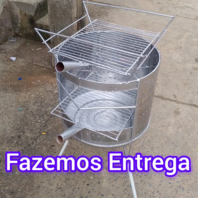 Churrasqueira 2 Grelhas Inox 