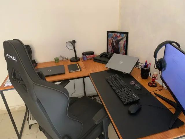 Mesa de Canto / Mesa em L estilo industrial - Foto 4