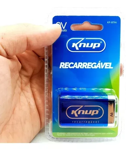 Bateria 9v Knup Recarregável 450mah