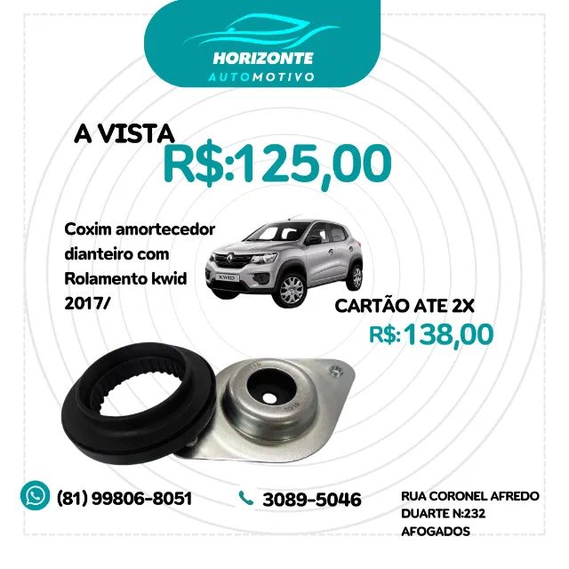 Coxim amortecedor dianteiro com Rolamento kwid 2017/