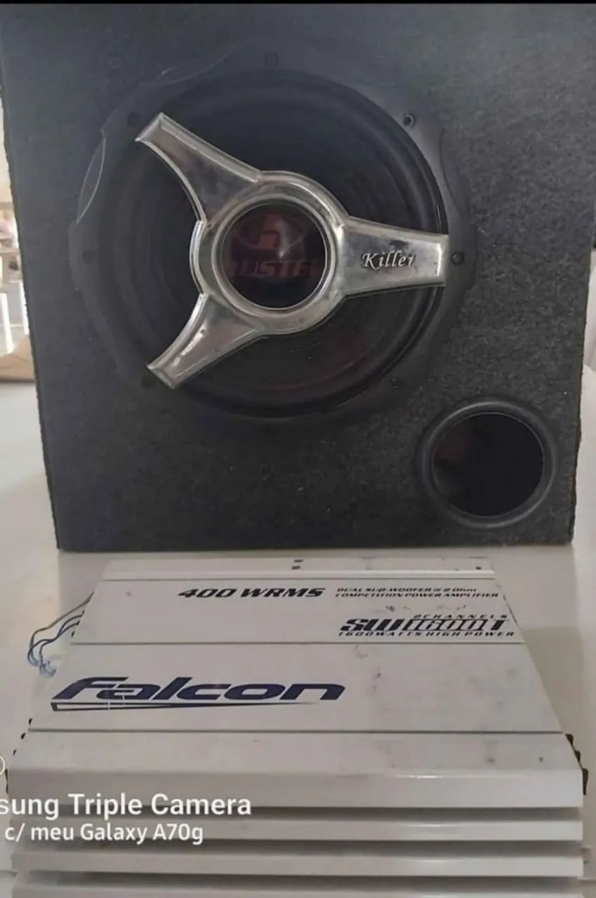 Caixa Subwoofer + Potência Falcon