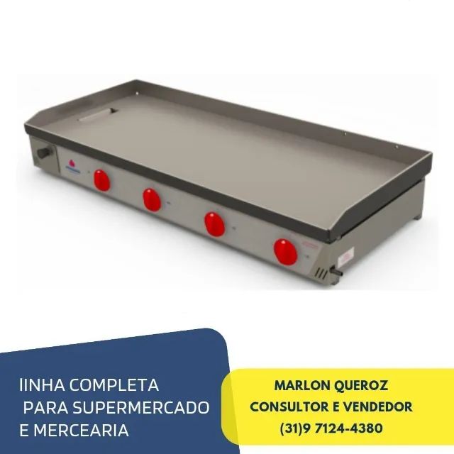 Chapa a gás de Lanches 4 queimadores 1,20M Progas