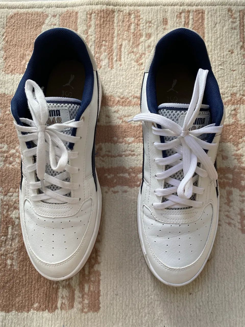Tênis Puma 1948 branco e azul  - Foto 5