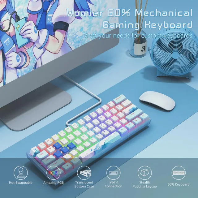 Teclado Mecanico Gamer WOMIRE WK61