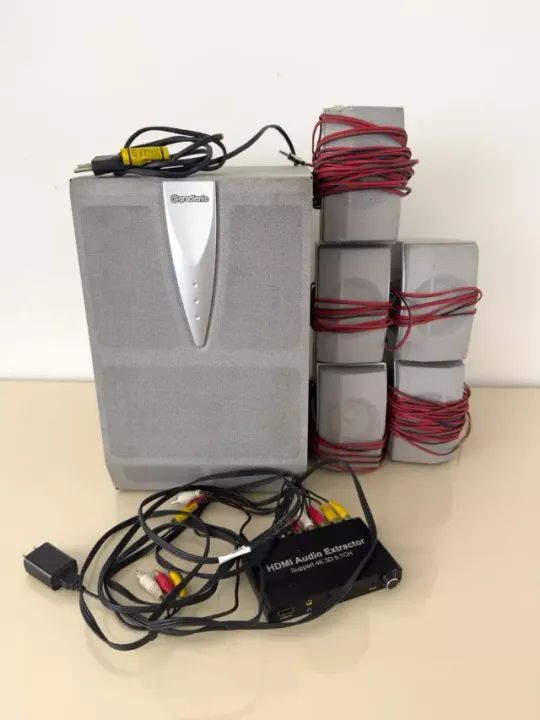 Kit Home Theater Ativo Extrator Hdmi Sistema 5.1 Gradiente