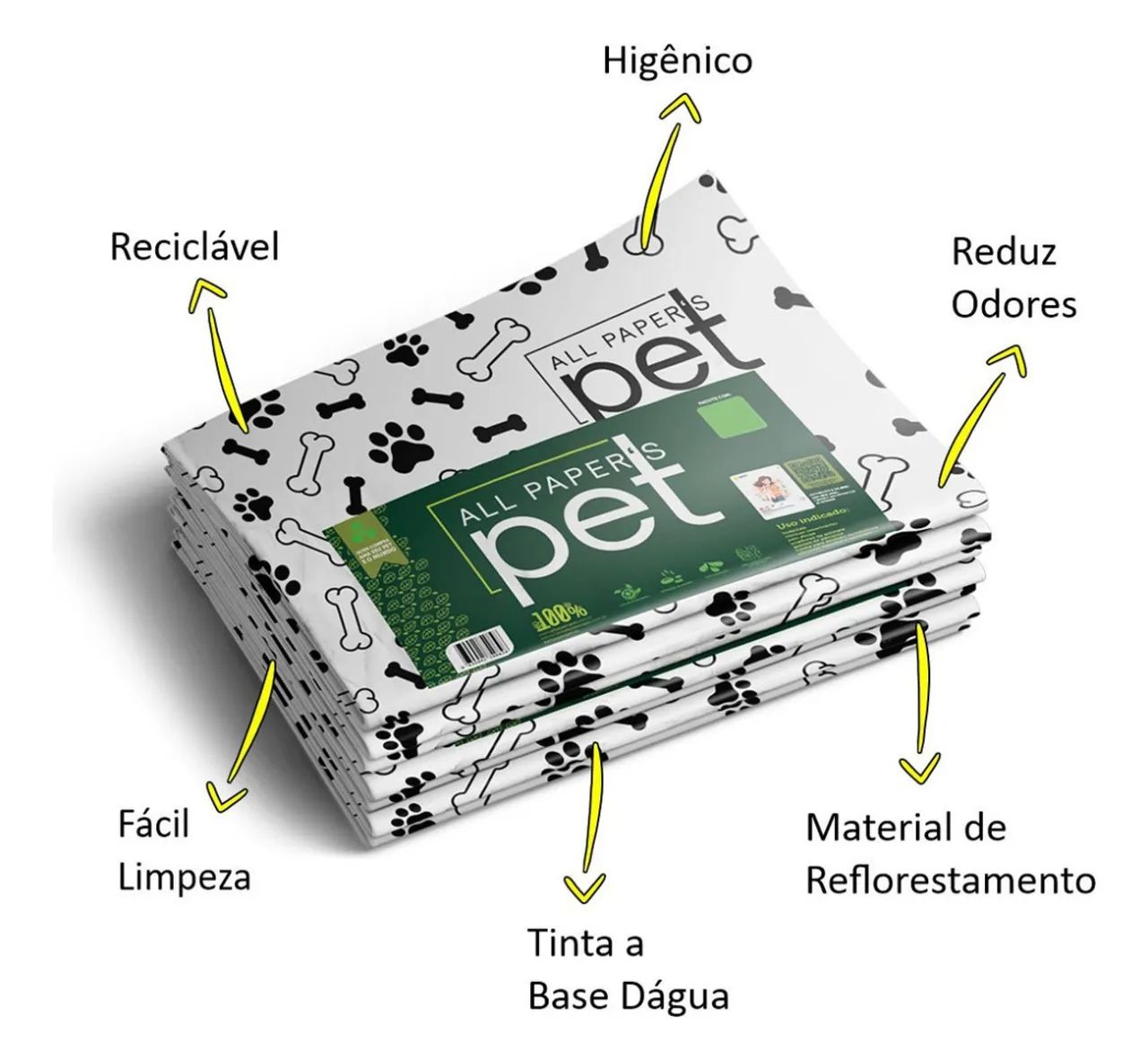 JORNAL PET 5Kg 300 folhas Tam 63x58cm 100% BIODEGRADÁVEL. - Foto 3