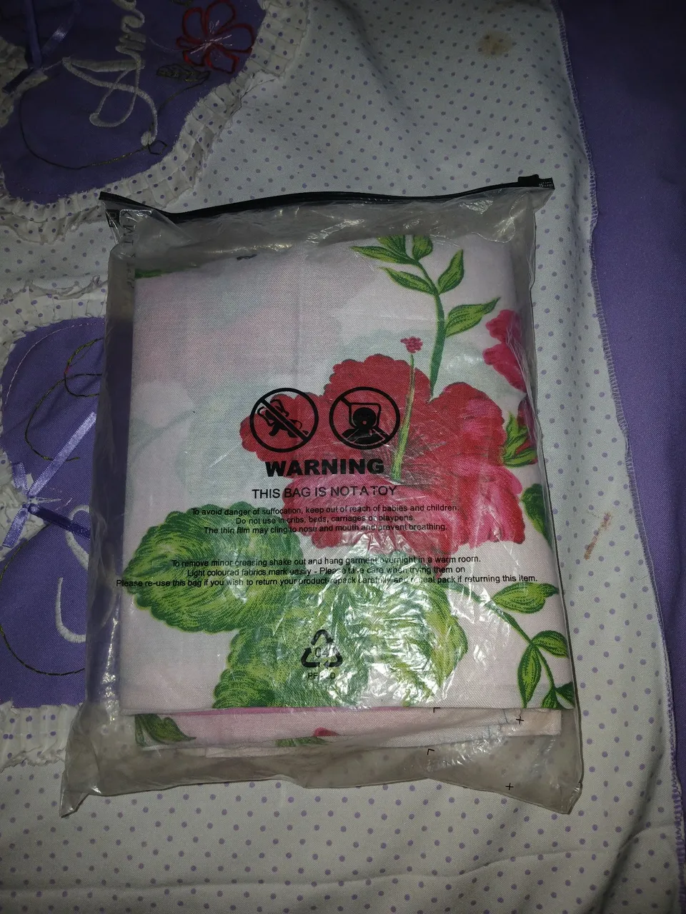Jogo de lençol floral novo