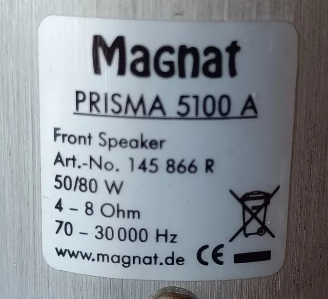 5 Caixa De Som Alemã Magnat Prisma 5100a Ótimo Estado Funcionando - Foto 4
