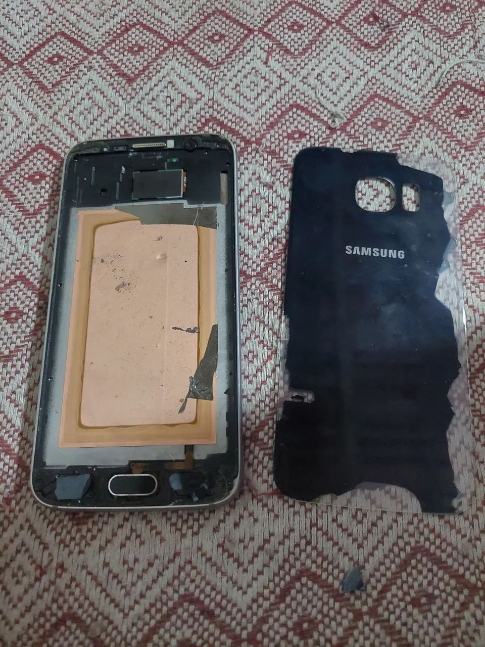 Carcaça completa do galaxy s6 câmeras placa mãe botões vidro traseiro botão home  - Foto 2