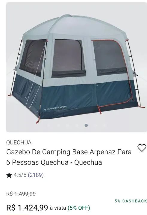 Barraca de Camping 6 Pessoas Quechua - Foto 4