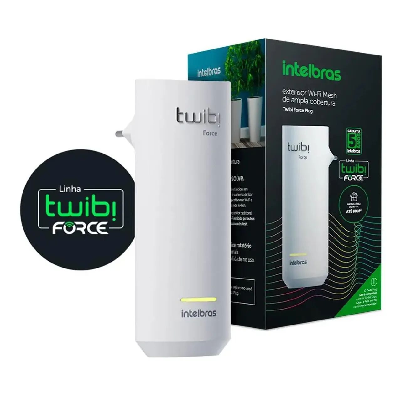 Extensor Wi-Fi Mesh Intelbras Twibi Force Plug65049956043523120