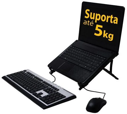 Suporte para notebook suporta até 5kg
