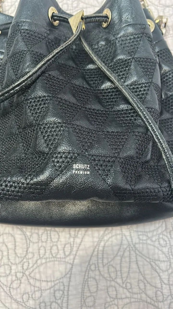 Bolsa de couro Schutz premium preta - Foto 3