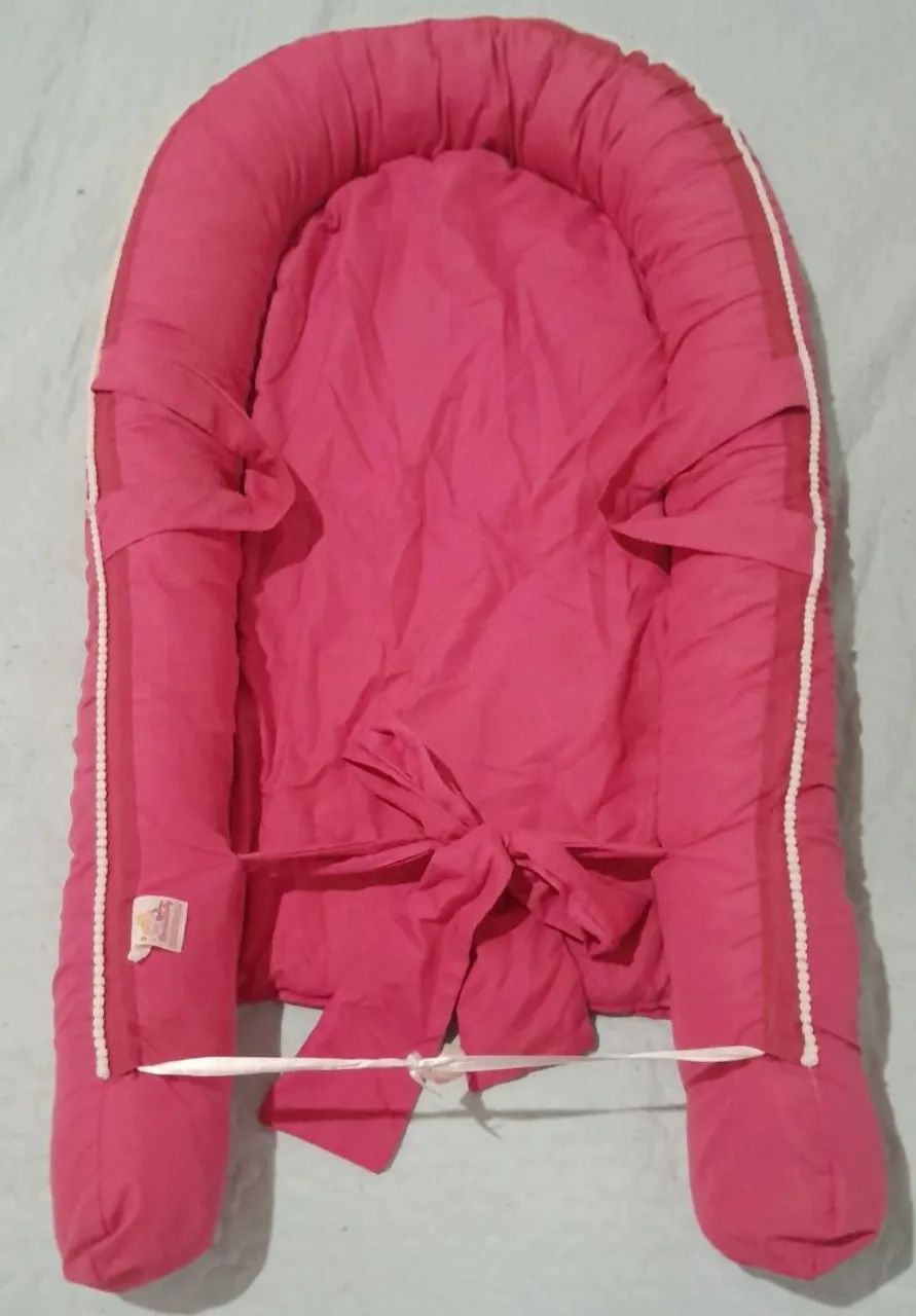 Ninho redutor de berço para bebê rosa