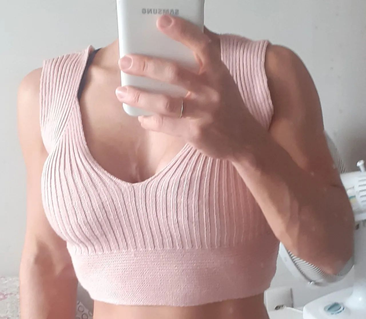 Blusa de Crochê Rosa - Tamanho P