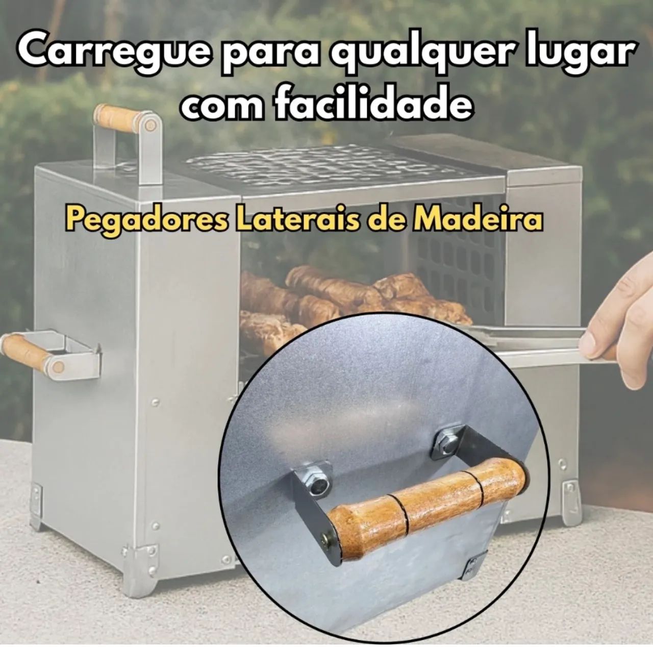 Churrasqueira para apartamento ou casa sem ecológica aço inox grelha incluso fumaça - Foto 2