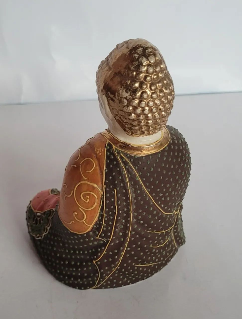 Estátua de Buda em porcelana Satsuma Japão - Foto 2