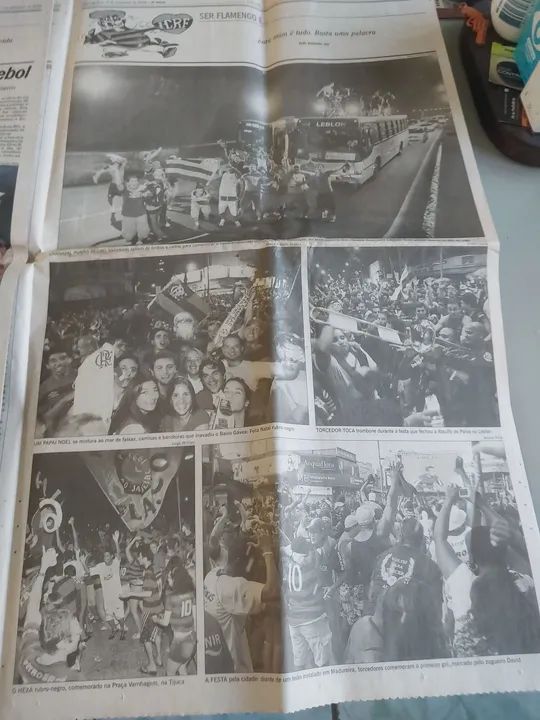CADERNO DE ESPORTES JORNAL O GLOBO FLAMENGO HEXACAMPEÃO BRASILEIRO.  - Foto 3