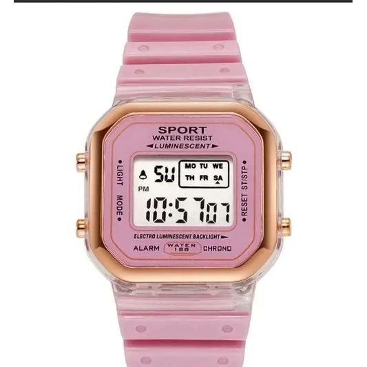 RELÓGIO DE PULSO DIGITAL COM LED UNISSEX ESPORTIVO
