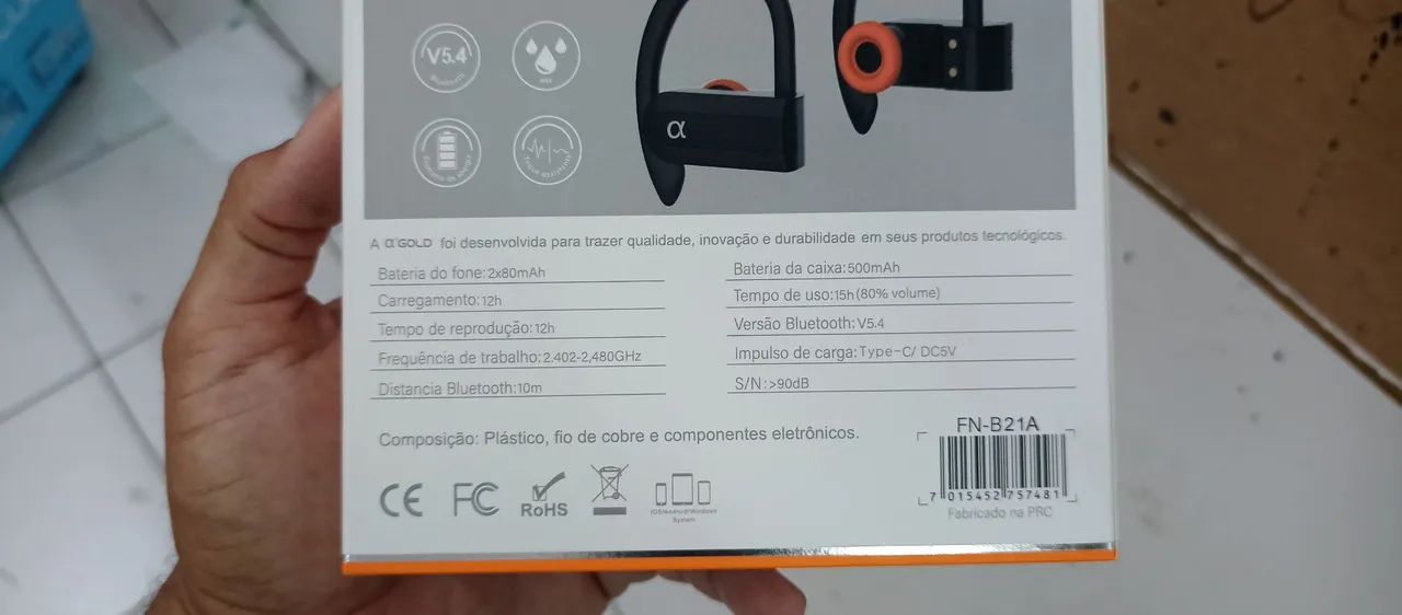 FONE DE OUVIDO BLUETOOTH GOLD PRO FN-B21A - Foto 5