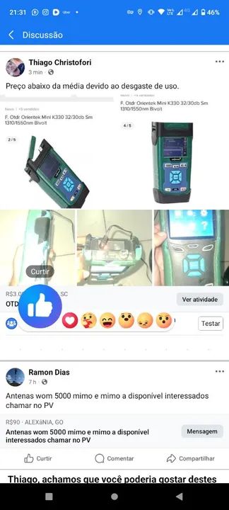 OTDR Orientek Mini K330 32/30db Sm 1310/1550nm Bivolt