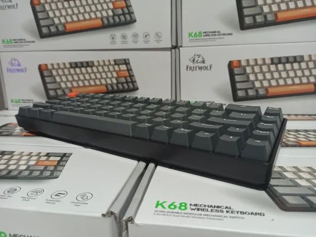 Teclado Mecânico Wireless / Bluetooth switch red, conexão USB e Tipo C, aceito cartão - Foto 2
