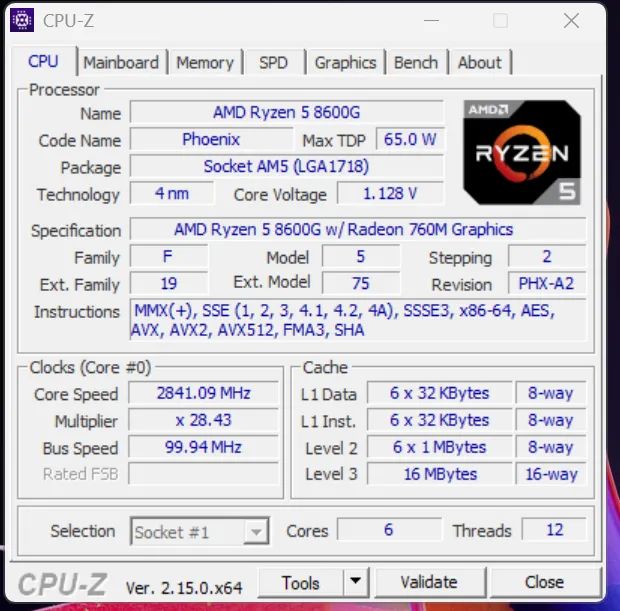 Ryzen 5 8600G, 4.3GHz (5.0GHz Turbo), 6-Cores 12-Threads, AM5 - Foto 2