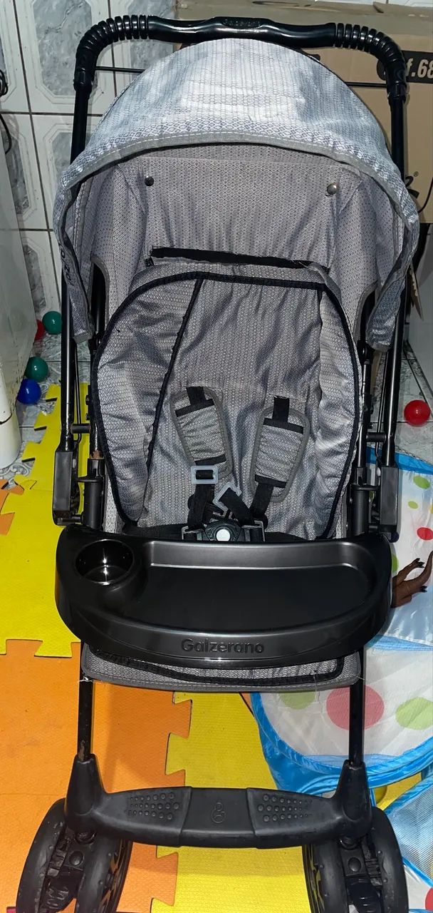 Carrinho de bebe da Galzerano cinza  - Foto 3