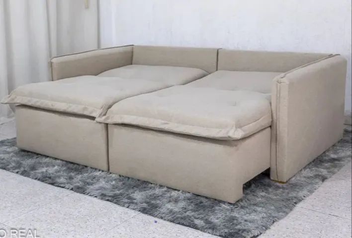 Sofá Cama Retrátil Linho 2,20m DIVIDIMOS EM ATE 10 X SEM JUROS  - Foto 3