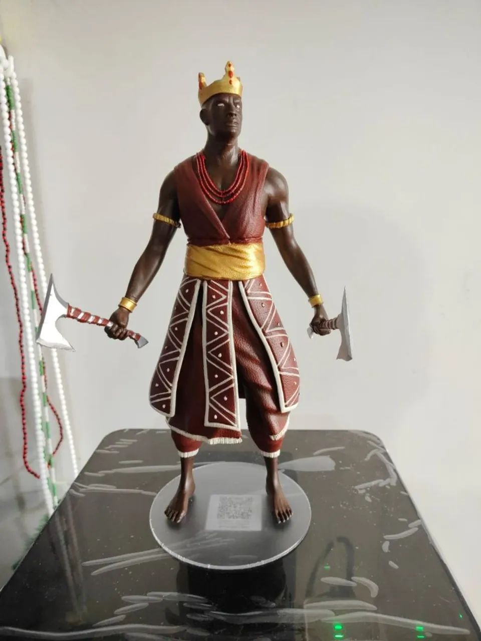 Estátua Xangô 30 cm -  Resina 3D Pintada à Mão (Nova)