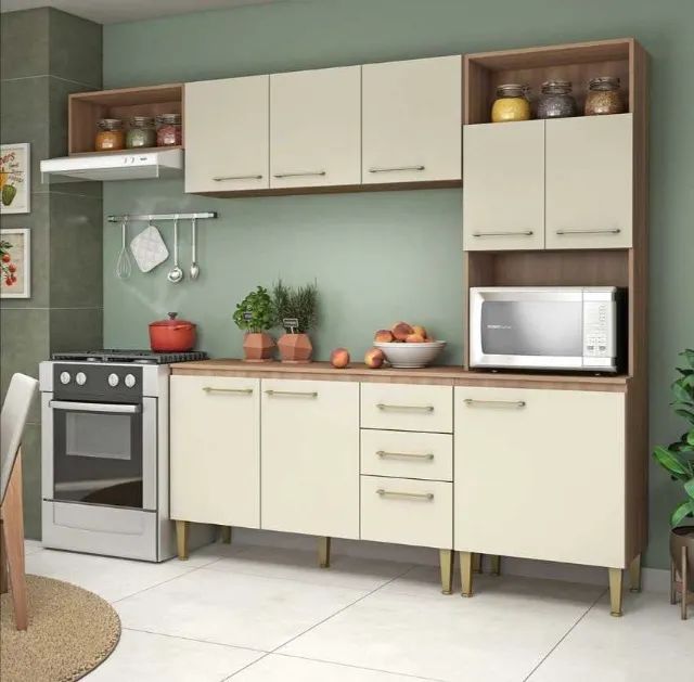 Armário de Cozinha Malu Compacta c/ Balcão Novo fazemos Entrega