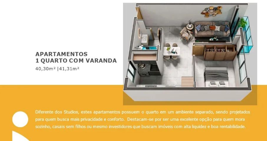 Studios e aptos de 01 e 02 quartos no Esplanada - Foto 4