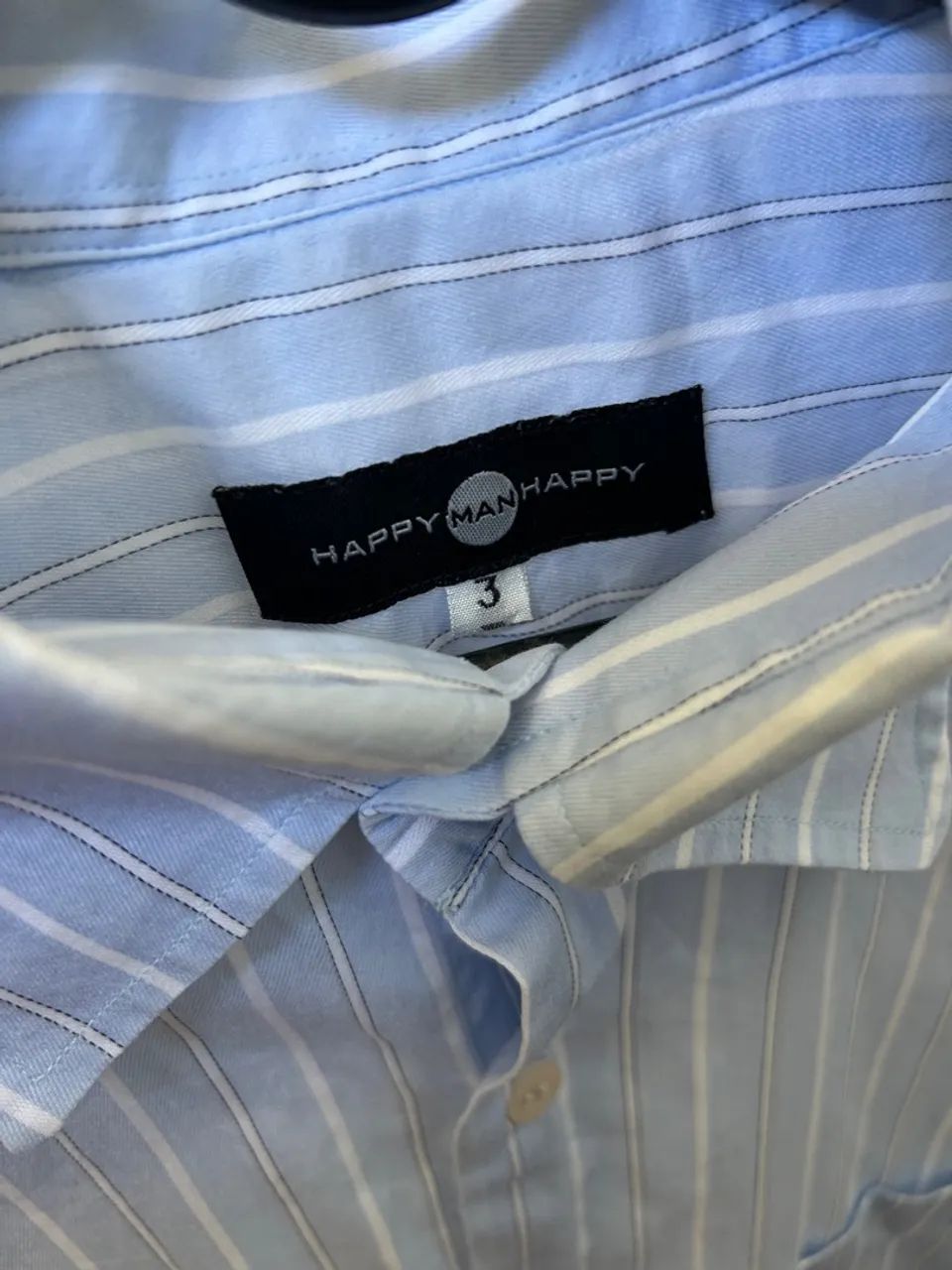 Camisa listrada azul - Tamanho M - Foto 3